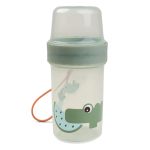 Done By Deer Croco To Go Two-Way Snacksbeholder, Green